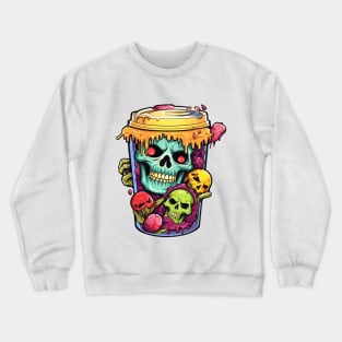 Halloween Monsters coffee illustration Crewneck Sweatshirt